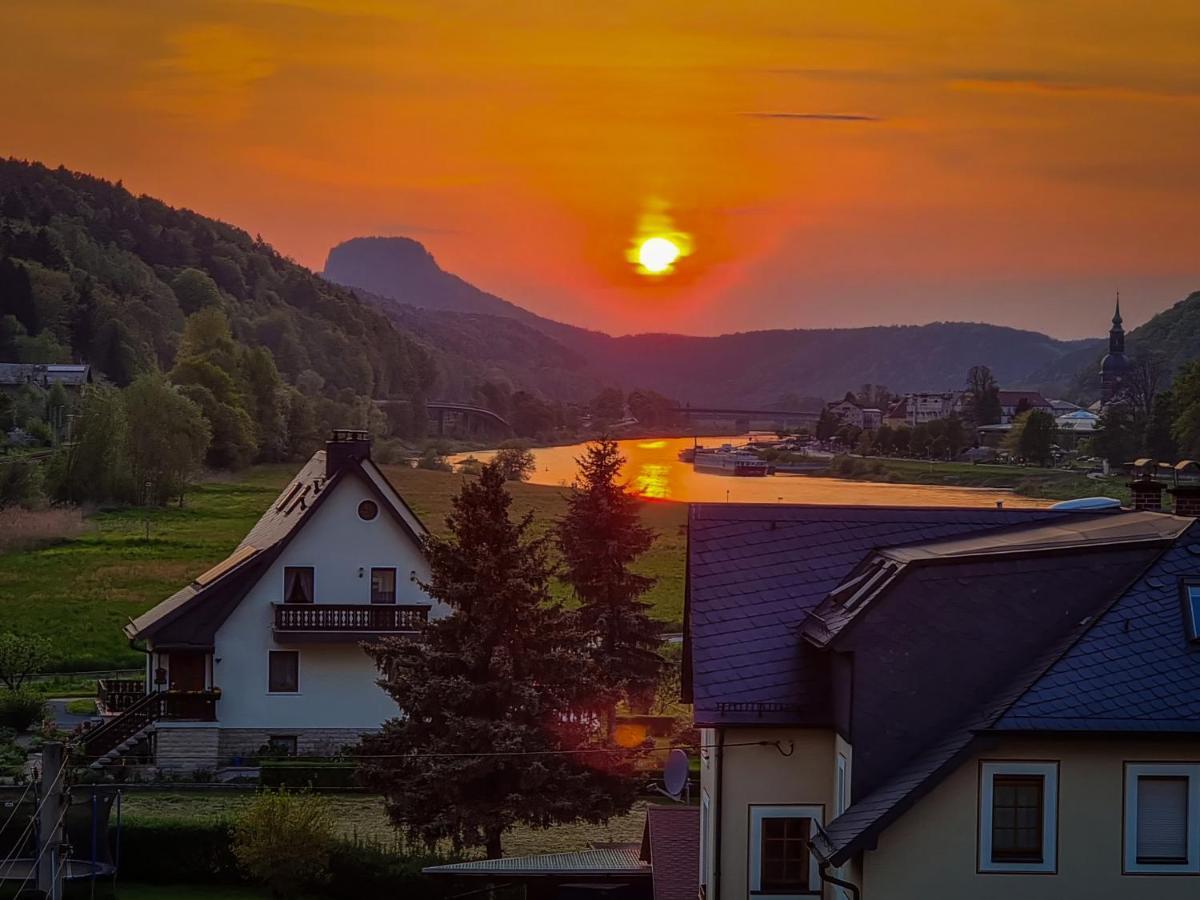 Ferienappartements Elbaussicht - Krippen Bad Schandau Bagian luar foto