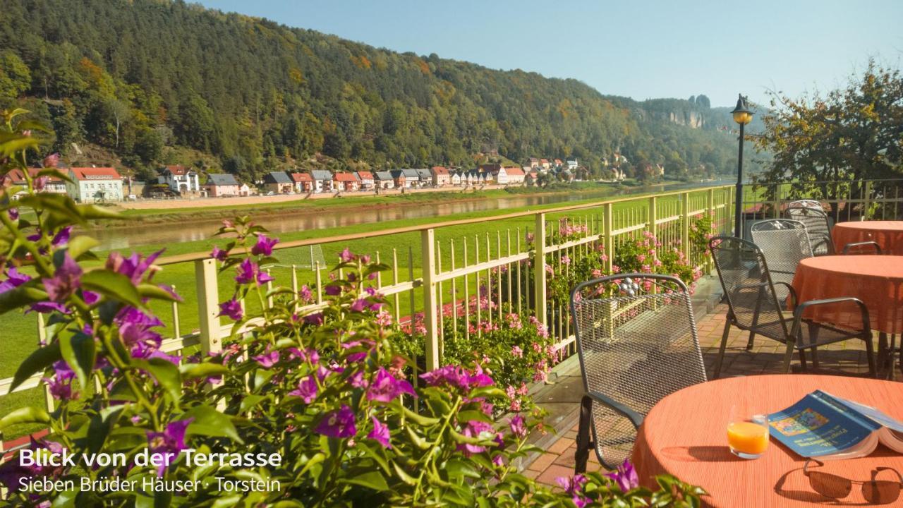 Ferienappartements Elbaussicht - Krippen Bad Schandau Bagian luar foto